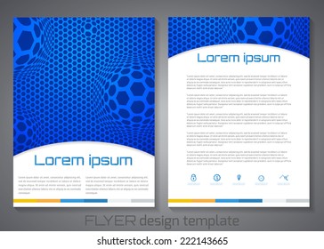 Brochure design template. Corporate identity. Abstract illusion backdrop. Brand, visualization, identity design template. Vector illustration