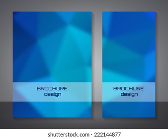 Brochure design template. Corporate identity. Abstract geometric backdrop. Brand, visualization, identity design template. Vector illustration