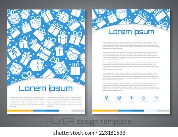 Brochure design template. Corporate identity. Abstract backdrop. Brand, visualization, identity design template. Vector illustration