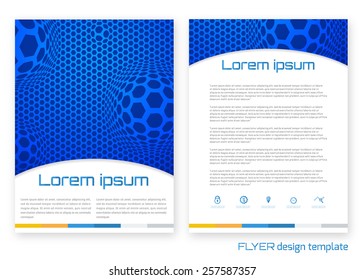 Brochure design template. Corporate identity. Abstract backdrop. Brand, visualization, identity design template. Vector illustration.