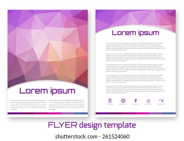 Brochure design template. Corporate identity. Abstract geometric backdrop. Brand, visualization, identity design template. Vector illustration 