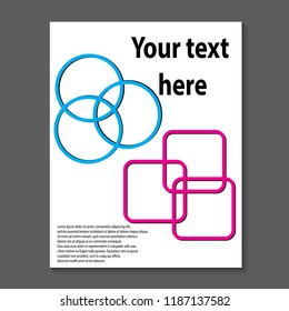 Brochure design template. covers design.  Template for flyer, magazine, presentation, poster. Abstract modern background.
