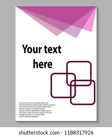 Brochure design template. covers design.  Template for flyer, magazine, presentation, poster. Abstract modern background.
