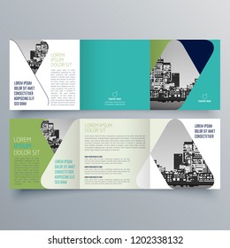 Brochure design, brochure template, creative tri-fold  trend brochure