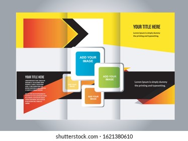 Brochure design, brochure template, creative tri-fold, trend brochure