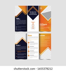 Brochure design, brochure template, creative tri-fold