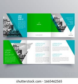 Diseño de folleto, plantilla de folleto, tríptico creativo, folleto de tendencia