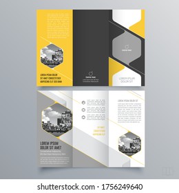 Diseño de folletos, plantilla de folletos, tríplios creativos, folleto de tendencias