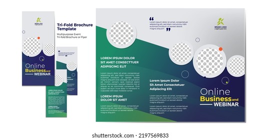 Diseño de folletos, plantilla de folletos, tríplio creativo, folleto de tendencia