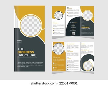 Diseño de folletos, plantilla de folletos, tríplios creativos, folleto de tendencias