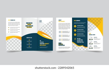 Diseño de folletos, plantilla de folletos, tríplios creativos, folleto de tendencias.
