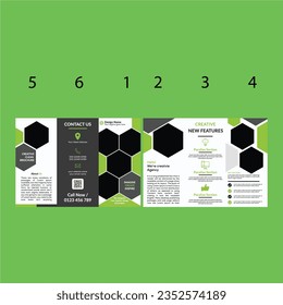 Brochure design, brochure template, creative tri-fold, trend brochure