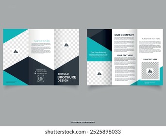 Broschürendesign, Broschürenvorlage. kreative Tri-Fold, Trendbroschüre Creative Corporate Business Trifold