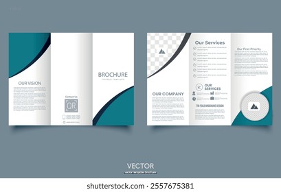 Brochure design brochure template creative tri-fold trend brochure For printing.