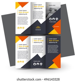 Brochure design, brochure template, creative tri-fold, trend cover