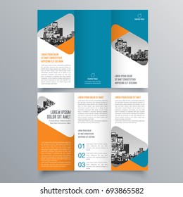 Brochure design, brochure template, creative tri-fold trend brochure