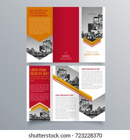 Brochure design, brochure template, creative tri-fold, trend brochure