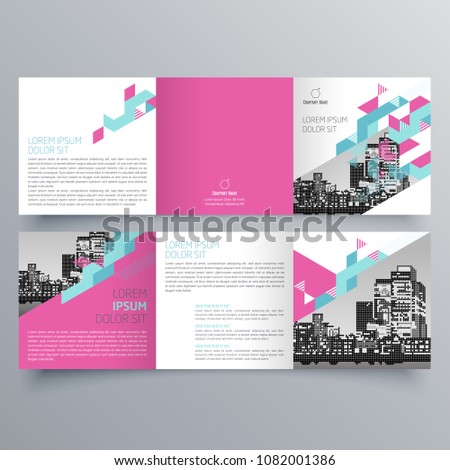 Brochure design, brochure template, creative tri-fold, trend brochure