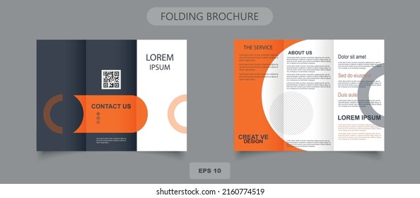 Brochure design, brochure template, creative triple fold, business brochure. vector graphics.