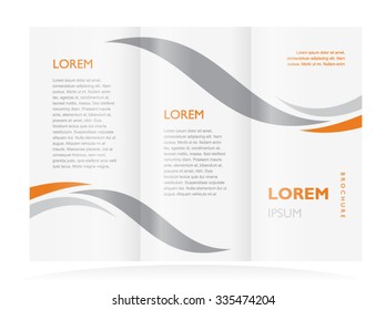 brochure design template curves