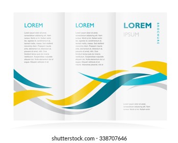 brochure design template curves