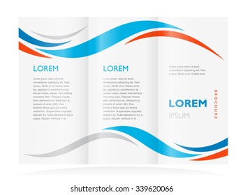 brochure design template curves