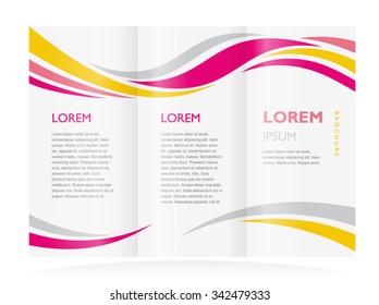 brochure design template curves