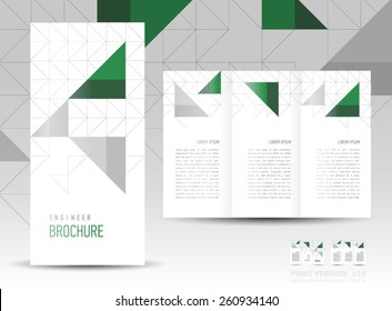 brochure design template engineering abstract triangles geometric