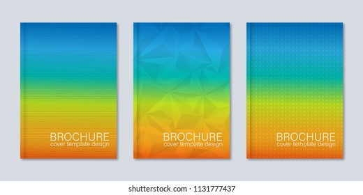 Brochure design template, flyer layout, cover with geometric background.