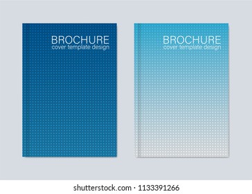 Brochure design template, flyer layout, cover with geometric background.