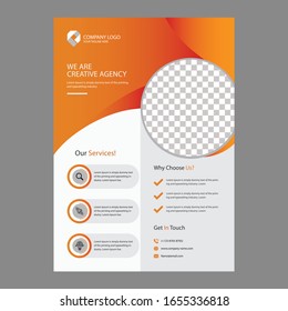 Conjunto de volantes de plantillas de diseño de folleto, plantilla de tamaño de volante de negocios abstracto A4, portada creativa, conjunto de folletos de tendencia