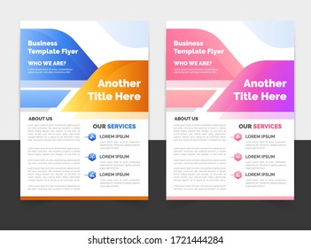 Brochure design template flyer set, abstract business flyer size A4 template, creative cover, trend brochure set, trend flyer set