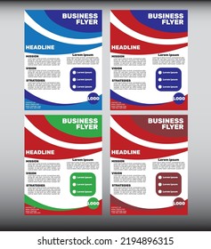 Brochure design template, Flyer set, Abstract business flyer, Flyer size A4 size template, Creative cover trend brochure set, Corporate flyer template,  background