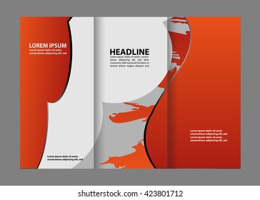 brochure design template frame for images
