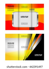 brochure design template frame for images
