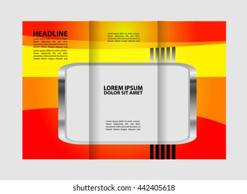 brochure design template frame for images
