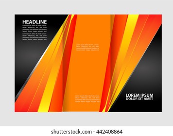 brochure design template frame for images
