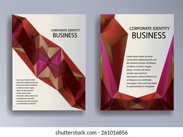Brochure Design Template. Geometric Abstract Background. Vector Illustration.