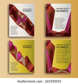 Brochure Design Template. Geometric Abstract Background. Vector Illustration. 