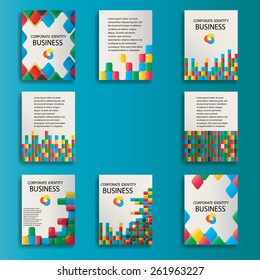 Brochure Design Template. Geometric Abstract Background. Vector Illustration. 