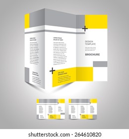 brochure design template geometric abstract