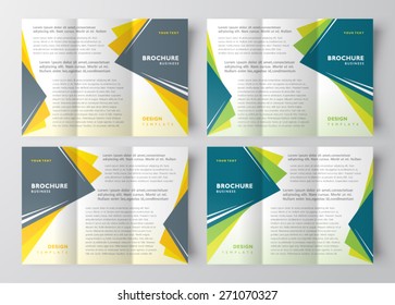 brochure design template  geometric abstract set