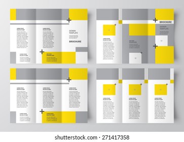 brochure design template geometric abstract set
