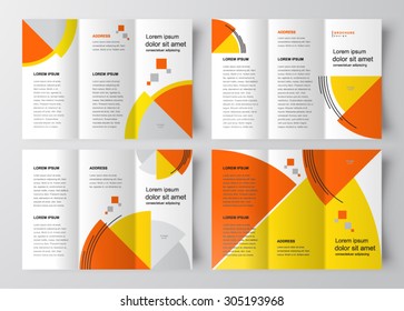 brochure design template geometric abstract circles set