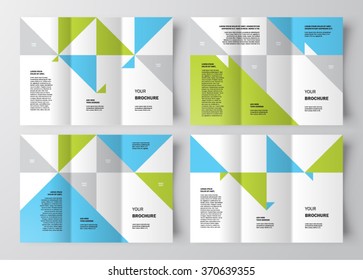 brochure design template geometric abstract triangles set