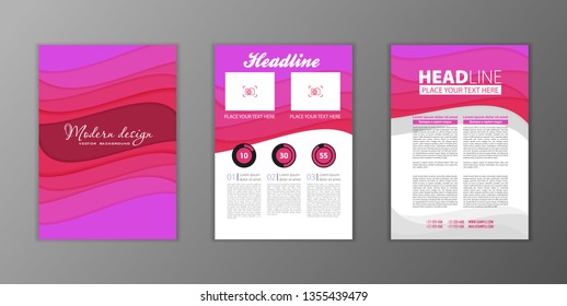 Brochure Design Template. Geometric shapes, Abstract Modern Backgrounds, Infographic Concept.Flat design. Vector