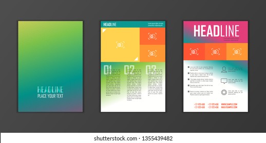Brochure Design Template. Geometric shapes, Abstract Modern Backgrounds, Infographic Concept.Flat design. Vector
