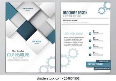 Brochure Design Template. Geometric shapes, Abstract Modern Backgrounds, Infographic Concept. Vector