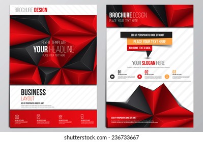 Brochure Design Template. Geometric shapes, Abstract Modern Backgrounds, Infographic Concept. Vector