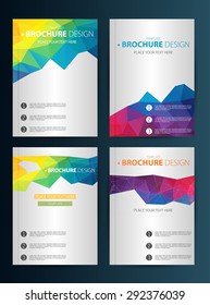 Brochure Design Template. Geometric shapes, Abstract Modern Backgrounds, Infographic Concept.Flat design. Vector
